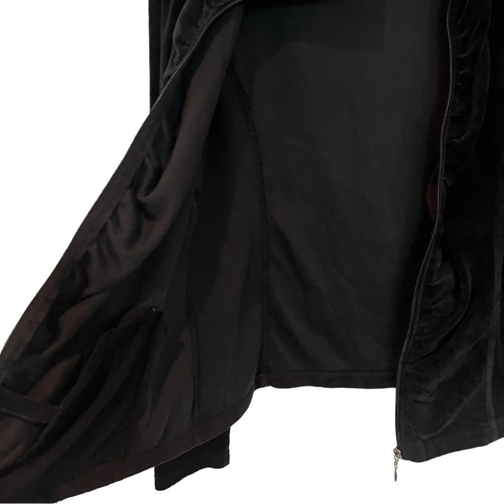 Patricia's Closet Black Fleece Full Zip Sweater Jacket Small